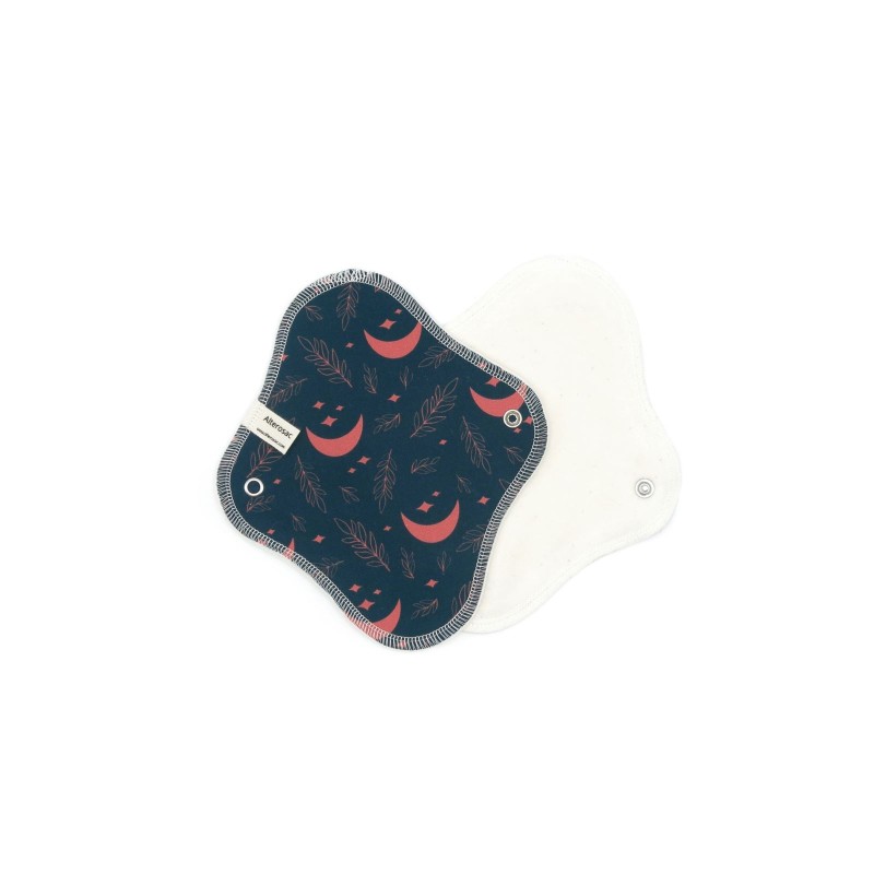 Serviette hygiénique lavable en coton bio - Taille M (flux moyen)