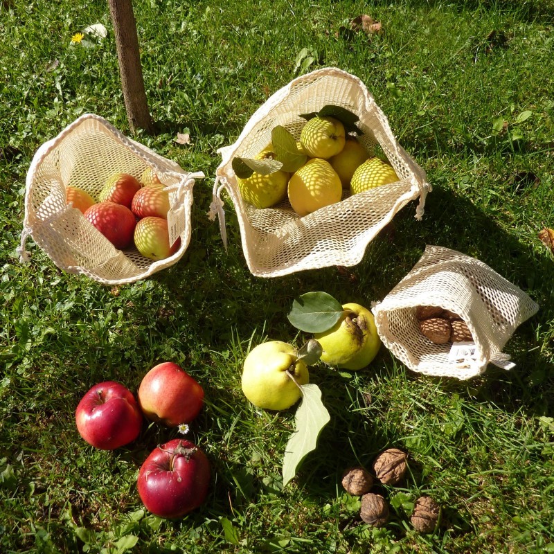 Filet à fruits et légumes en coton bio - certifié GOTS