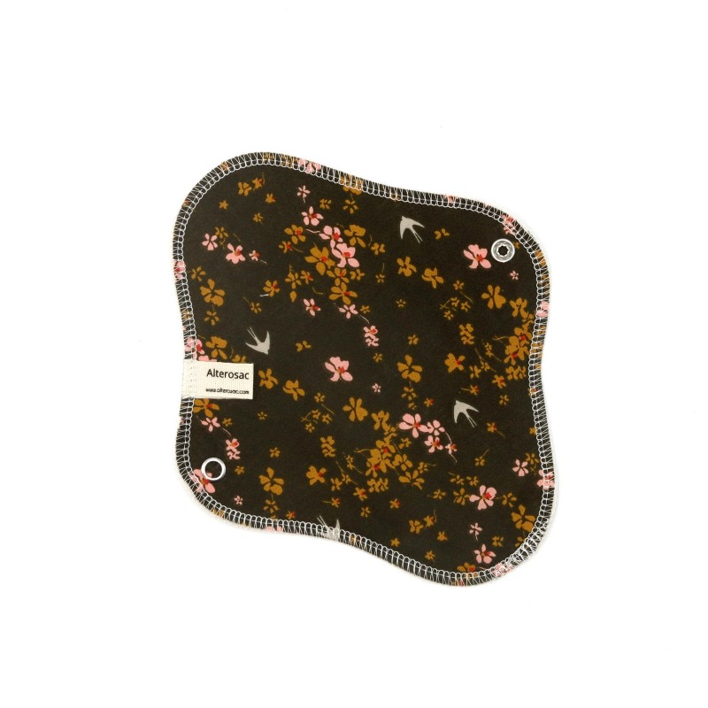 Serviette hygiénique lavable en coton bio - Taille M (flux moyen)