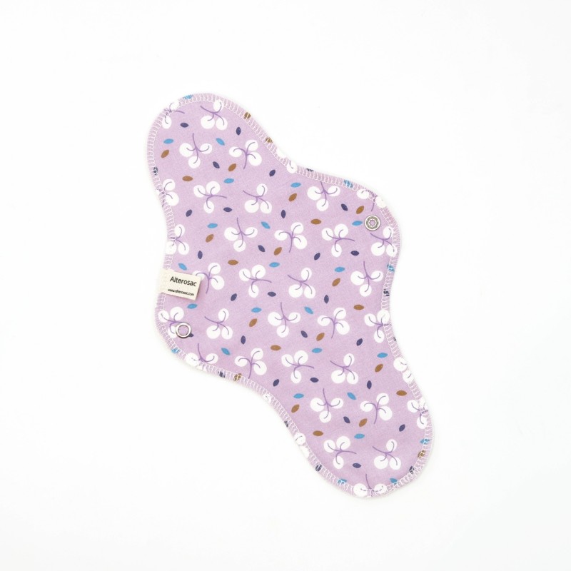 Serviette hygiénique lavable en coton bio - Taille L (flux abondant)