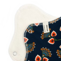 Serviette hygiénique lavable en coton bio - Taille M (flux moyen)