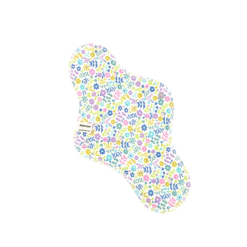 Serviette hygiénique lavable en coton bio - Taille L (flux abondant)