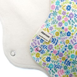 Serviette hygiénique lavable en coton bio - Taille L (flux abondant)
