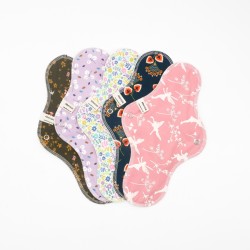 Serviette hygiénique lavable en coton bio - Taille L (flux abondant)