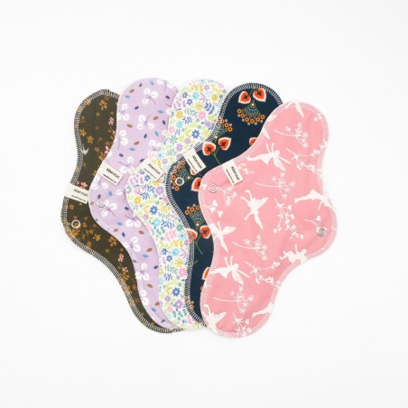 Serviette hygiénique lavable en coton bio - Taille L (flux abondant)