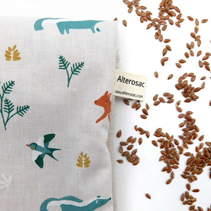 Bouillotte pour nourrisson aux graines de lin