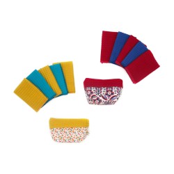 Essuie-tout lavable - x 5 avec panier de rangement