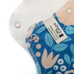 Serviette hygiénique lavable en coton bio - Taille S (flux léger)