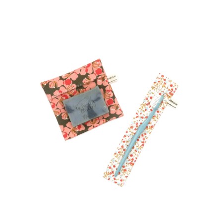 Kit voyage - Pochette à savon & Pochette à brosse à dent