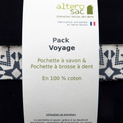 Kit voyage - Pochette à savon & Pochette à brosse à dent