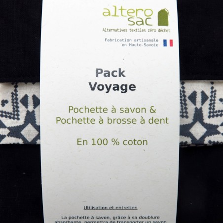 Kit voyage - Pochette à savon & Pochette à brosse à dent
