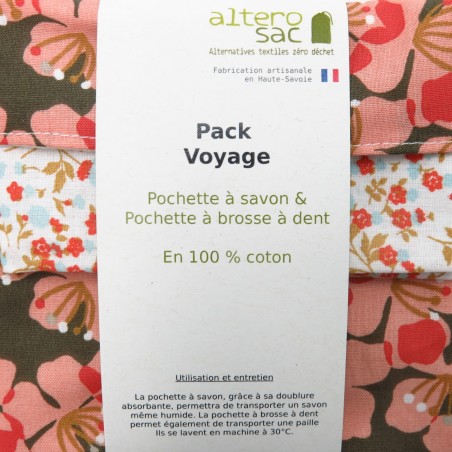 Kit voyage - Pochette à savon & Pochette à brosse à dent