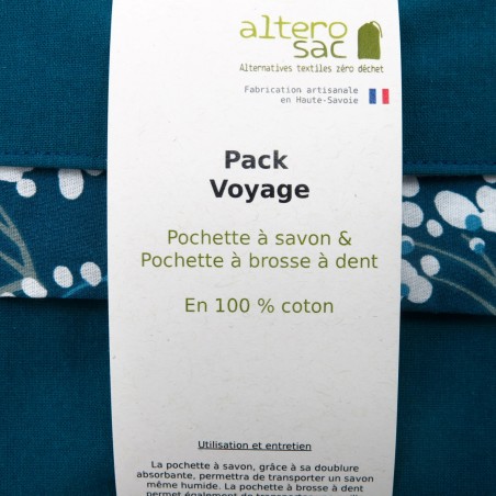 Kit voyage - Pochette à savon & Pochette à brosse à dent