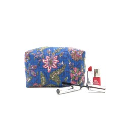 Trousse de beauté en coton matelassé indien