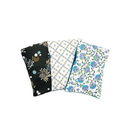 Kit bien-être - bouillotte aux graines de lin et masque de nuit