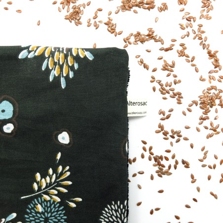 Kit bien-être - bouillotte aux graines de lin et masque de nuit
