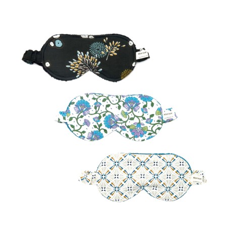 Kit bien-être - bouillotte aux graines de lin et masque de nuit