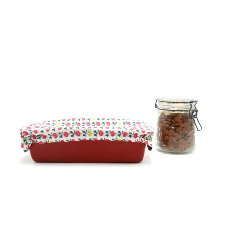 Recouvre plat à cake en coton enduit