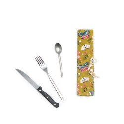 Étui à couverts en coton bio - certifié GOTS