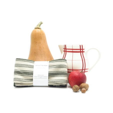 Torchons en coton bio - x 2