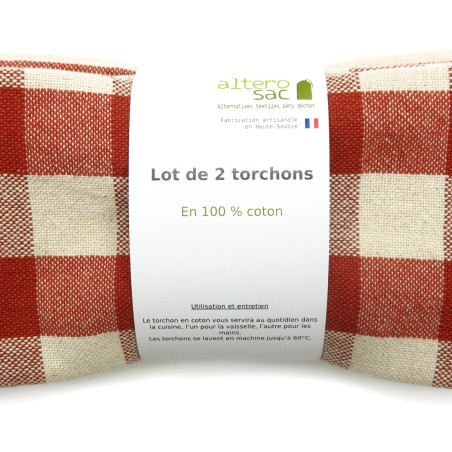 Torchons en coton bio - x 2