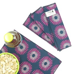 Serviette apéro en coton bio - x 4 - certifiée GOTS