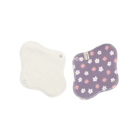 Serviette hygiénique lavable en coton bio - Taille M (flux moyen)