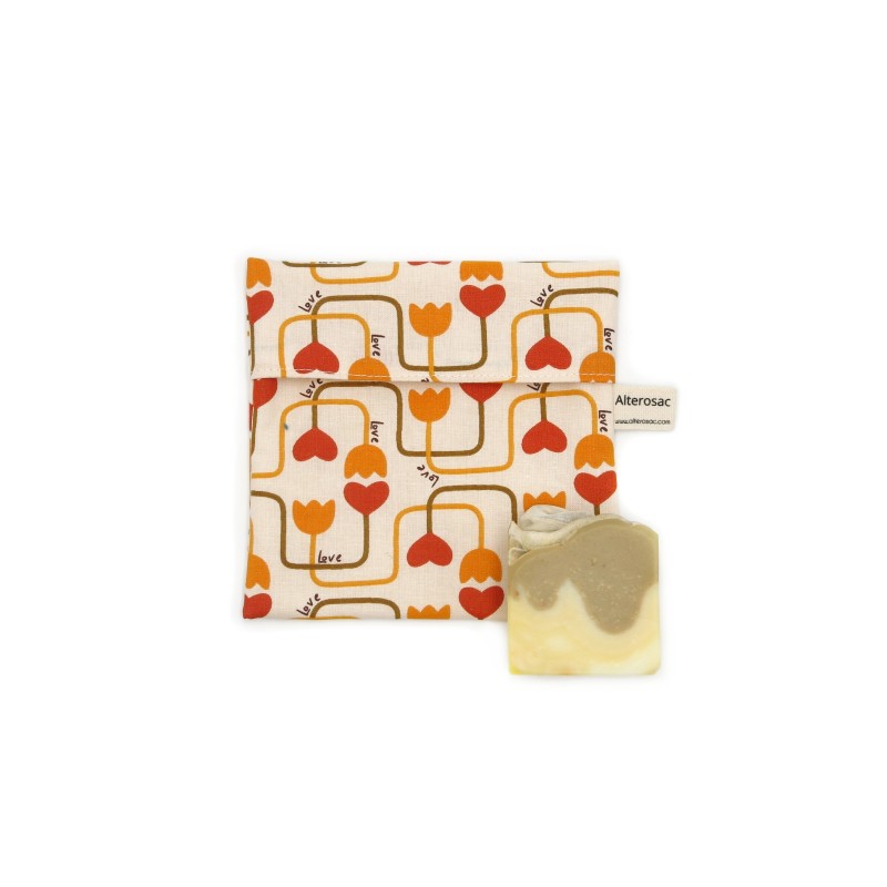 Pochette à savon en coton